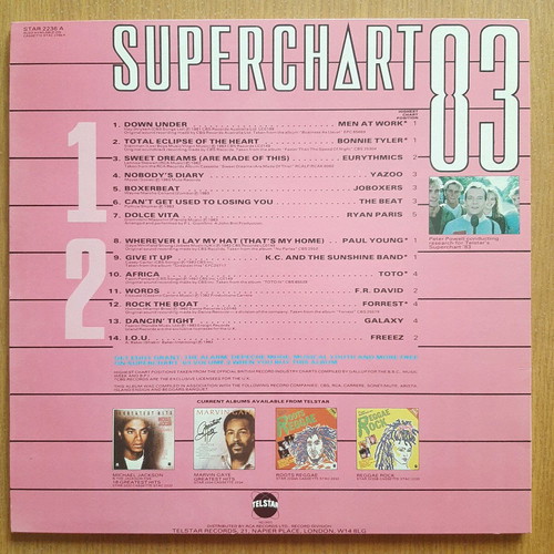 Superchart 83 vinyl like new, English recording 33 rpm