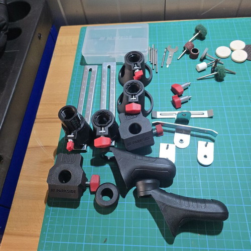 Cordless multitool used with many accessories