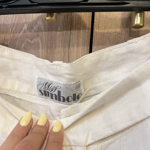 Linen pants white, like new, size M 38 10