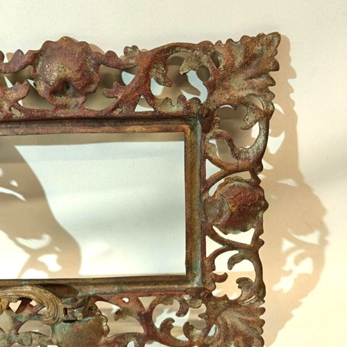 Solid brass frame used, large with carved designs