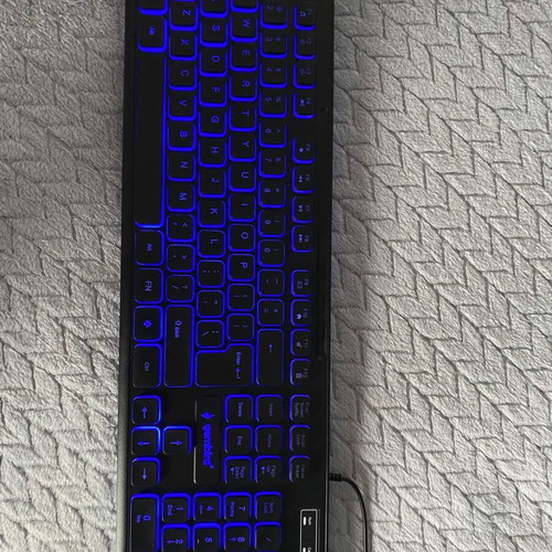 Gembird 3-Color Backlight Keyboard KB-UML3-02 like new, wired, English layout