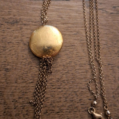 Gregio Evil Eye Necklace 925 Silver Gold Plated Like New