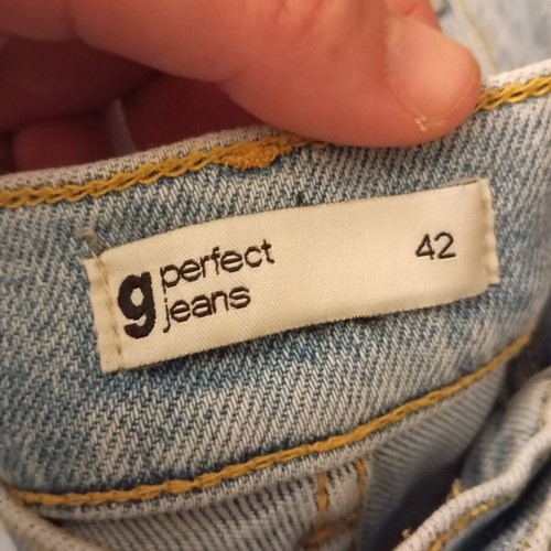 Gina Tricot Perfect Jeans Mom Fit XL 42 used, blue turquoise