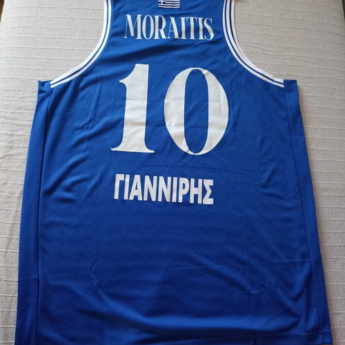 Iraklis Basketball Jersey signed by Moraitis, new, size Large