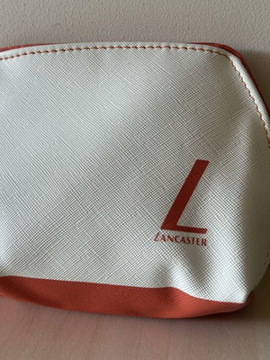 Lancaster toiletry bag new, orange and white