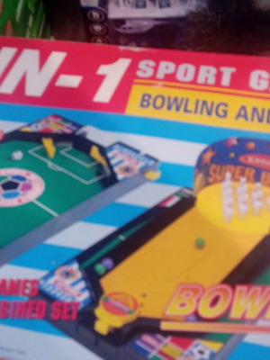 2-in-1 Soccer and Bowling Game new, boxed