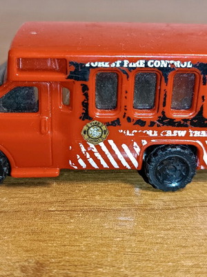 Matchbox 1998 Chevy Transport Bus used, Forest Fire Control