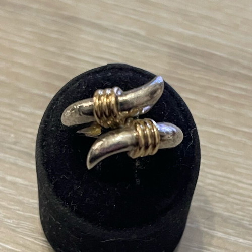 Zolotas silver-gold ring used, size 55