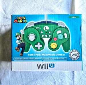 Nintendo HORI BATTLE PAD WiiU LUIGI VERSION WITH TURBO