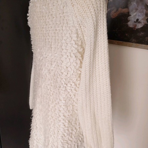 TU women's cardigan used, white, size L