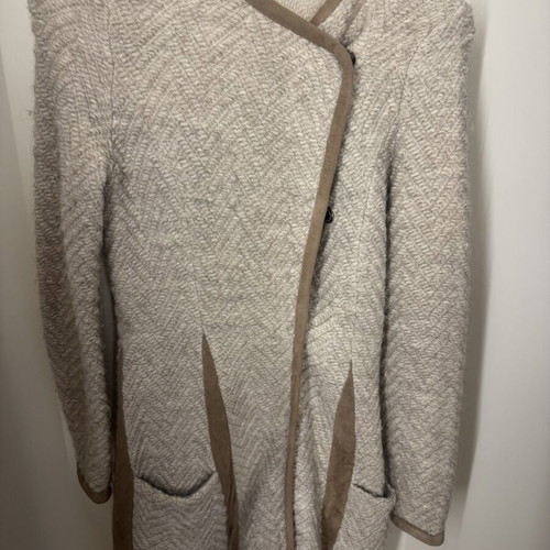 Long cardigan High beige like new, size M