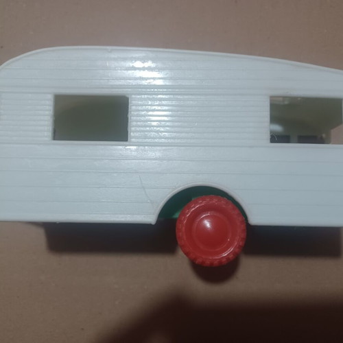 Vintage plastic toy caravan used
