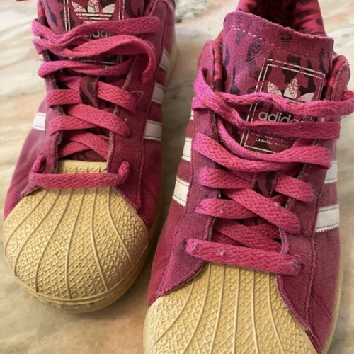 Adidas Superstar Fuchsia Suede athletic shoes size 37.5 used