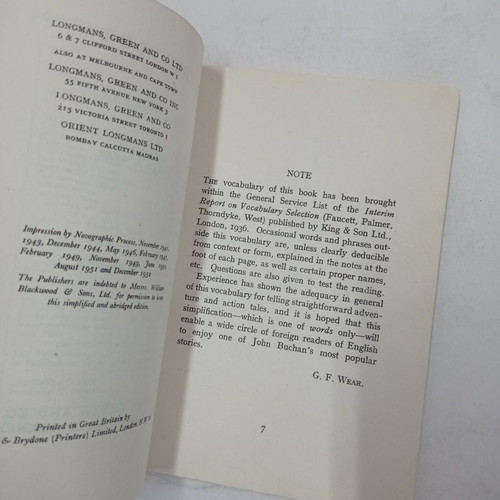 The Thirty-Nine Steps book used, English, 1952 edition
