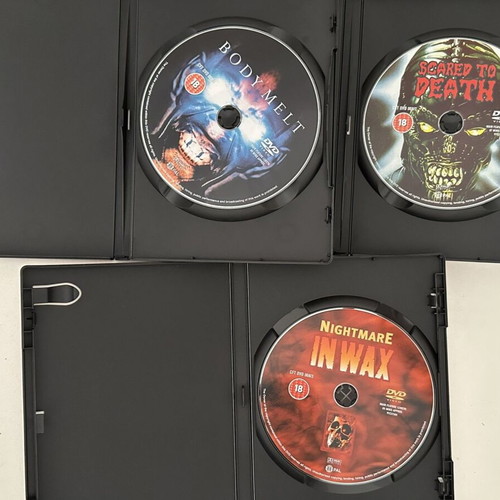 Body Melt Scared to Death Nightmare In Wax horror DVD box set, like new