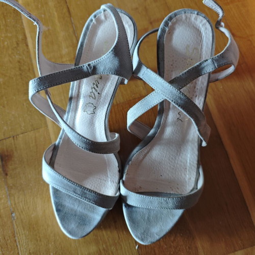 Stefania women's sandals size 37 used, gray