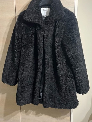 Toi&Moi black fur coat like new size M