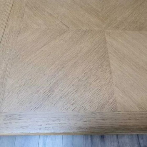 Wooden dining table new with gray legs