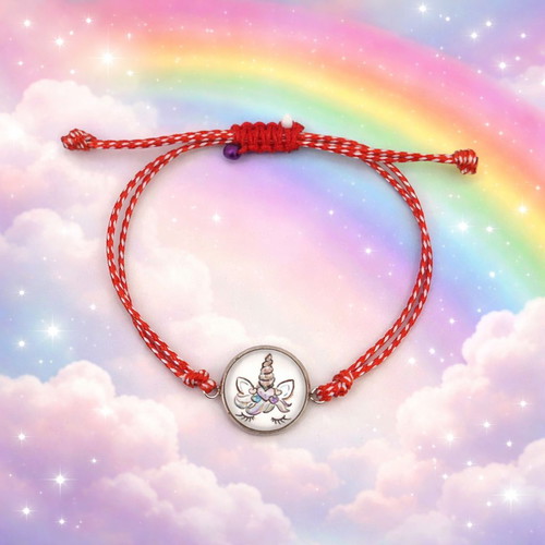 Martaki bracelet with unicorn new, stainless steel and resin