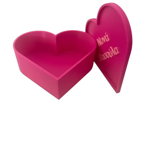 Heart shaped jewellery box new, multicolored, 3D printed