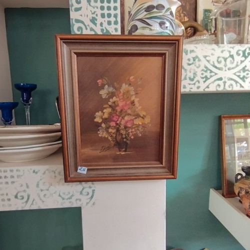 Painting Flowers in Frame like new