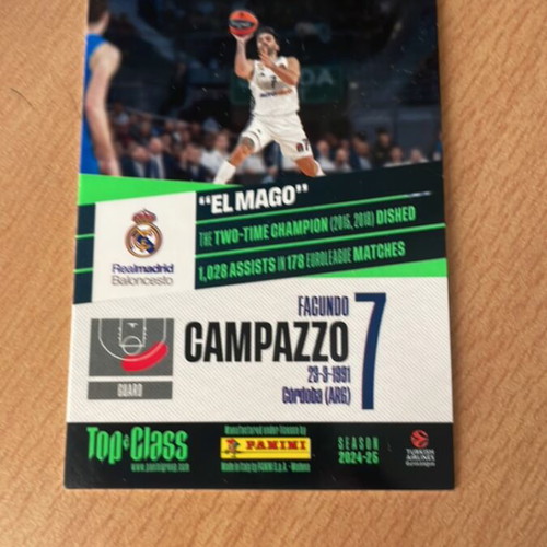 Unbeatable Facundo Campazzo sticker pack 2024-25 season, like new