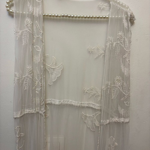 Boho summer kimono used, white, size s/m