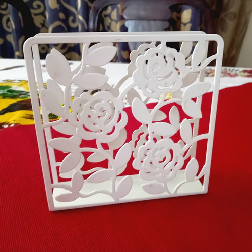 IKEA white metal napkin holder like new