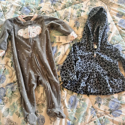 Carter’s Baby Girl Pajamas and Jacket 6 Months like new