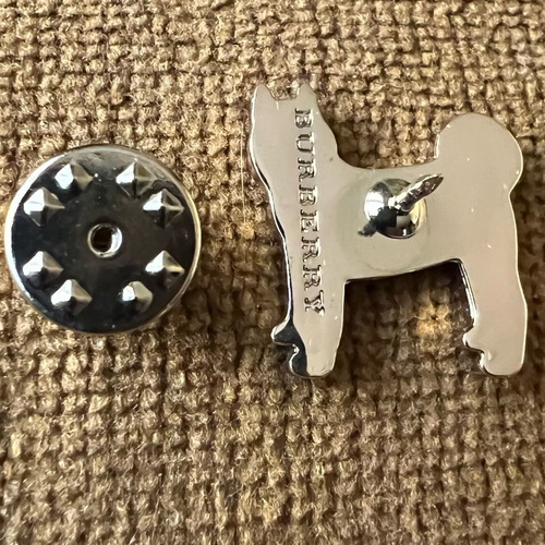 Burberry London Husky Dog and London Bus Pin Brooch like new