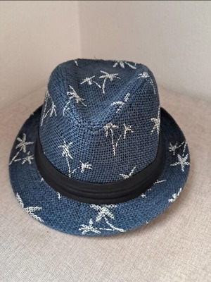 Karfil children's straw hat, blue, size XS