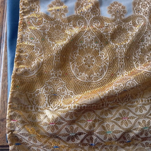 Silk fabric like new 5.5 meters length x 1 meter width