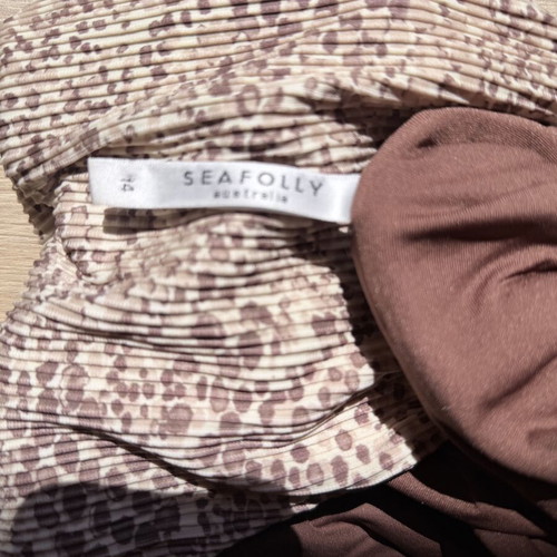 Seafolly one-piece swimsuit XL like new, beige and brown