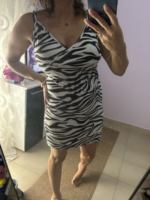 Shein zebra summer dress like new, soft fabric, size M