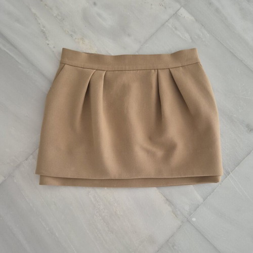 Maje mini skirt size S like new, beige, viscose balloon effect