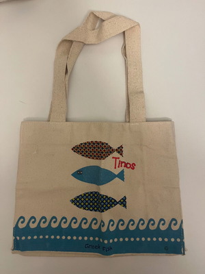 Canvas bag from Tinos like new, white