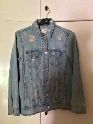 Denim jacket like new, blue and turquoise