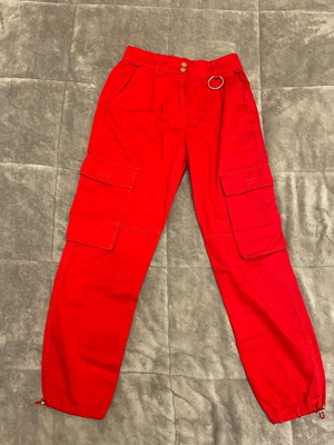 Bershka red pants like new, size S