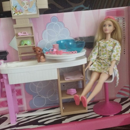 Barbie wellness set with doll, furniture and accessories, Mattel