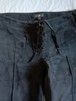 Black leather suede pants Lussile used