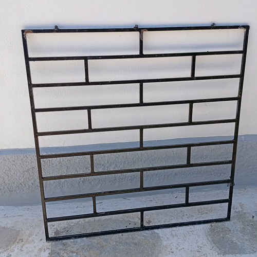 Solid iron window grille, 100x100 cm