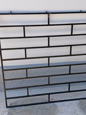 Solid iron window grille, 100x100 cm