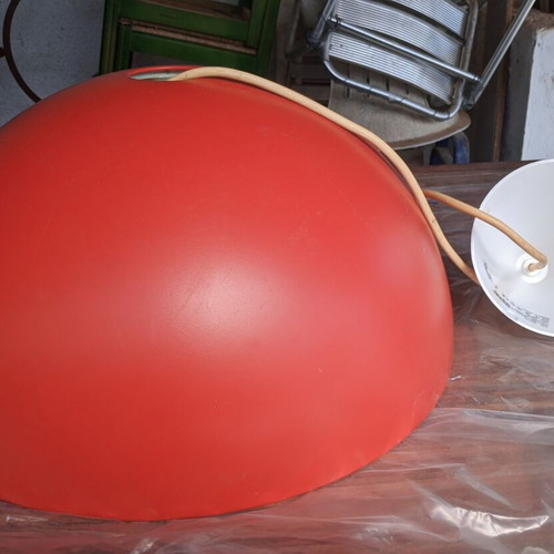 IKEA 365+ BRASA 45cm red vintage metal pendant light