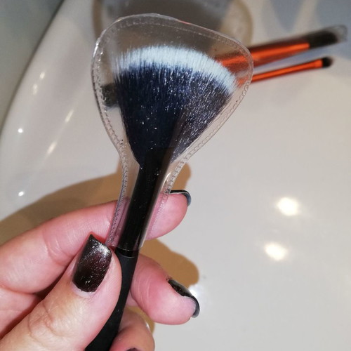 Real Techniques and Avon makeup brush set used