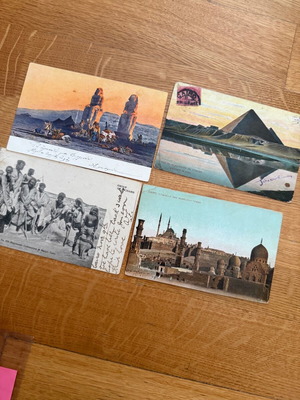 Old postcards used, some traveled