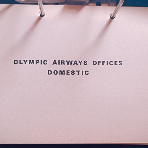 Olympic Airways Manual May 1987 like new