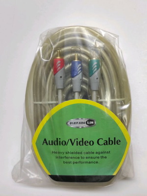 Component RGB 3 RCA to 3 RCA cable 5 meters new