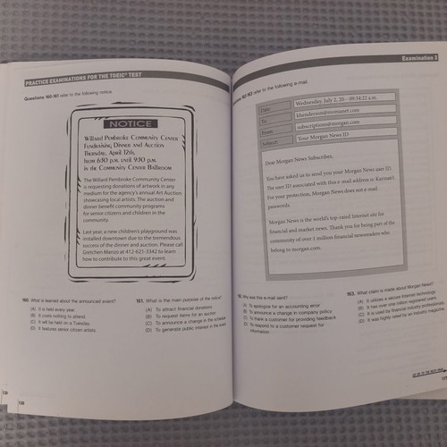 Practice Examinations For The Toeic Test used