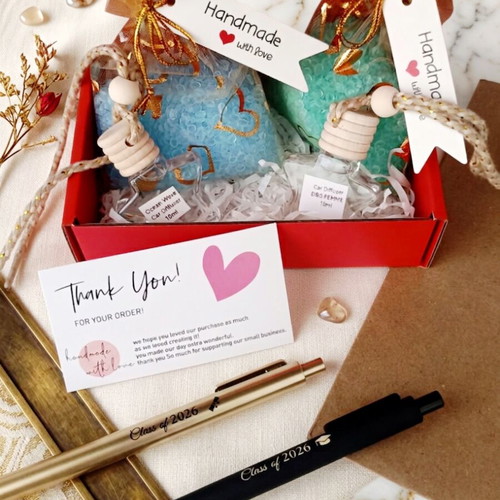 Graduation 2026 gift set with pen, aromatic pearls & car diffuser