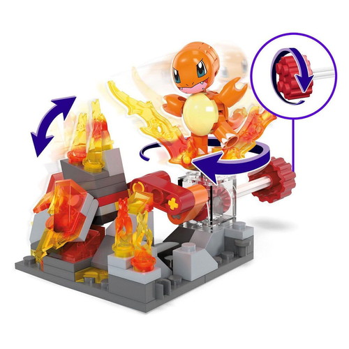 Mega Bloks Charmander's Fire-Type Spin building set, 84 pieces